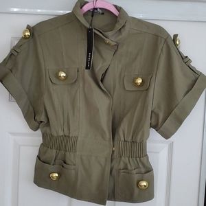 Olive green,  short sleeve top